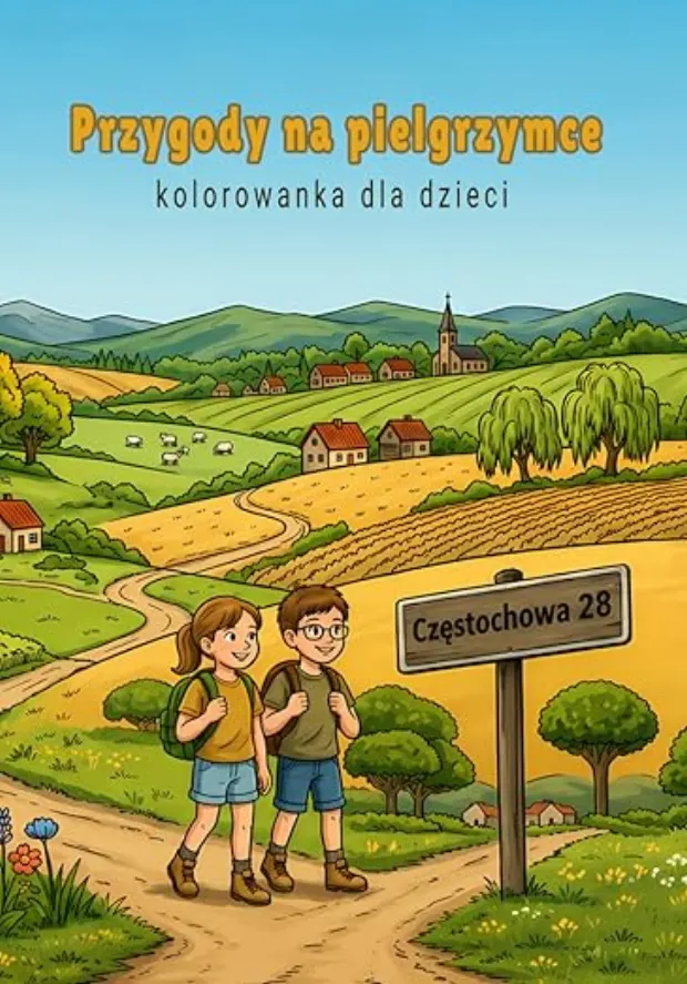 Przygody na pielgrzymce. Kolorowanka dla dzieci — book cover